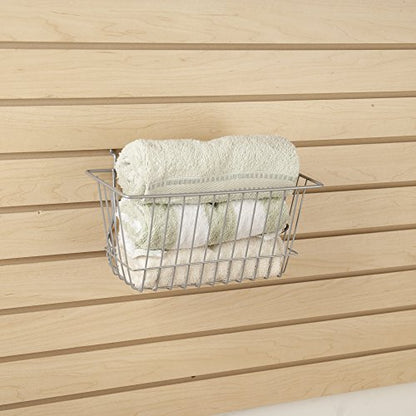 Econoco Multi-Fit Narrow Wire Baskets, Set of 6, Epoxy Chrome - color: Chrome Finish
