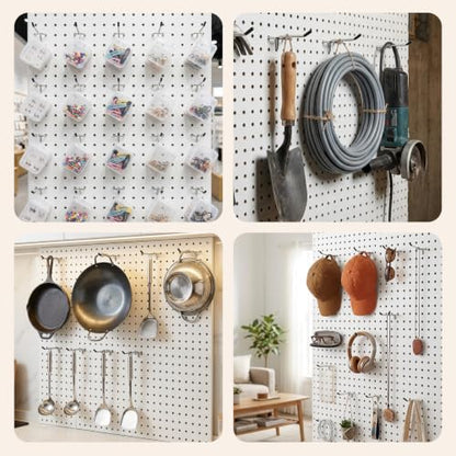 JEAWIWI 30 Pcs, Metal Pegboard Hooks, 4 Inch, Fit 1/8 in Pegboard - size: 4in 30pcs