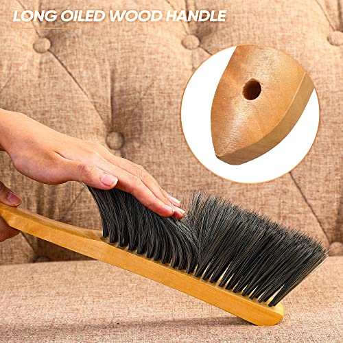 Patelai 2 Pcs Wooden Bench Brushes Fireplace Brush, Gray - color: Gray