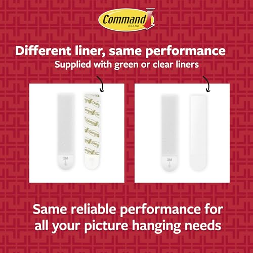 Command 15 lb & 10 lb Large and Medium Picture Hanging Strips, 2 Pack (56 Pairs / 112 Command Strips), Damage Free Hanging Picture Hangers, Great for Home Decor, White Adhesive - size: 2 Pack