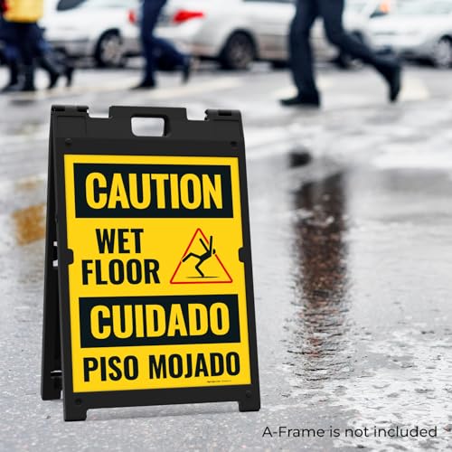 Caution Wet Floor Sign Kit, - size: 18x24 Inches, style: 2 Pack - Replacement Panels