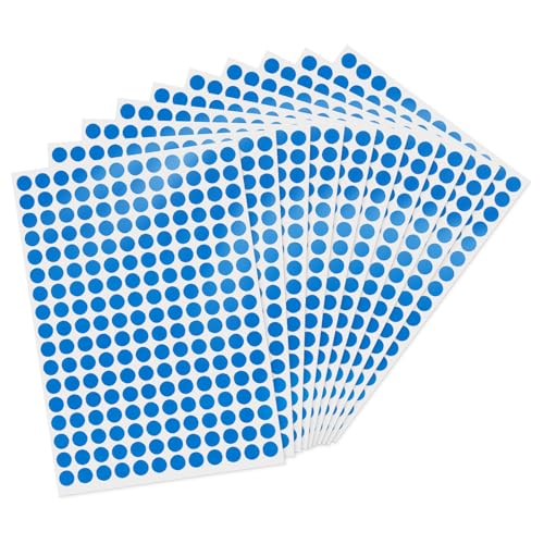 2040 Pcs Dot Stickers 0.4" Color Coding Labels, Blue - color: Blue