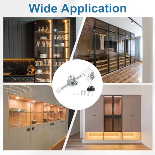 1.3" Luminous Sliding Glass Door Ratchet Lock Fit 0.79-1.18" Silver - color: Silver, size: 1.3"