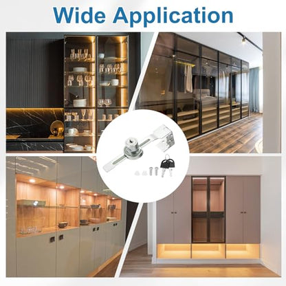 1.3" Luminous Sliding Glass Door Ratchet Lock Fit 0.79-1.18" Silver - color: Silver, size: 1.3"