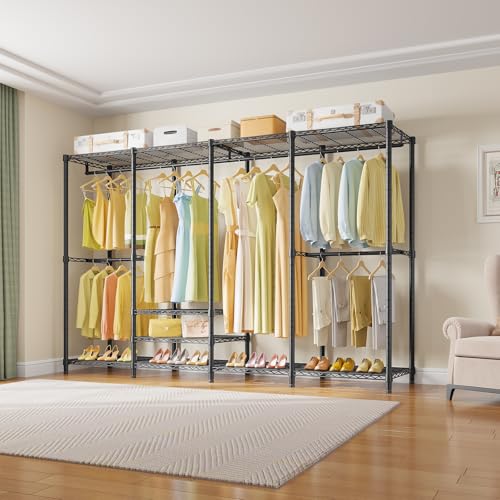 VIPEK V40 Plus Clothes Rack, Large Modular Closet System for Hanging - color: Black, size: V40 Plus