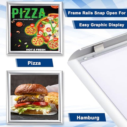 Blulu 2 Pack Aluminum Snap Frame 11 x 11 Inch, Silver - color: Silver, size: 11 x 11 Inch