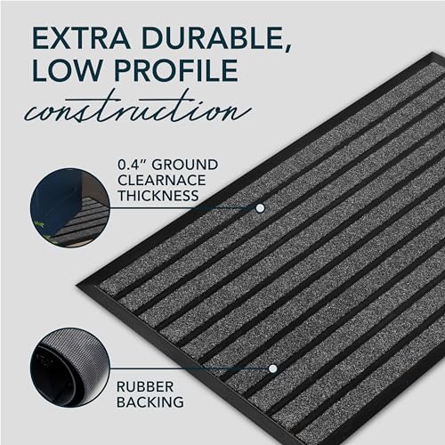 ubdyo Extra Durable Door Mat Outside Entrance (36" x 24", Bright Grey) - color: Bright Grey, size: 36" x 24" (Rectangular)