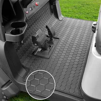 Club Car Precedent Golf Cart Full Coverage Floor Liner Mat, Fits Club Car Precedent (2004-2023), Onward & Tempo (2017-2023), Villager & V4L (2019-2023), Durable Anti-Slip Rubber - color: All Black