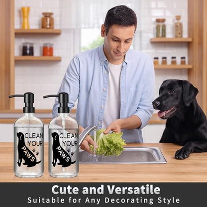 Black Dog Glass Hand Soap Dispenser 17 oz