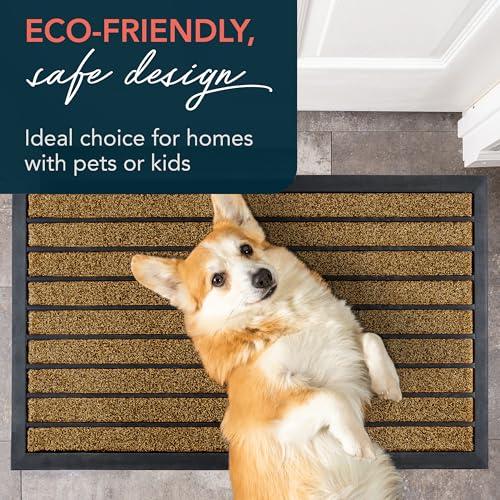 ubdyo Extra Durable Door Mat Outside Entrance (32" x 20", Bright Brown) - color: Bright Brown, size: 32'' x 20'' (Rectangular)