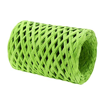 Mandala Crafts Green Natural Paper Raffia Ribbon for Gift Wrapping Crafts - color: Green, size: 1/4 Inch 100 Yards Raffia Ribbon