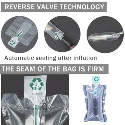Miupoo Packaging Air Bags,Clear Plastic Inflatable Air Packaging Protector Bag with Free Pump Cushion,Air Inflatable Cushion Blocking Packaging Bag,4x6 Inches,50 Pieces - size: 4x6 Inches