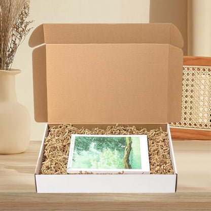 Wowxyz 17x11x3" Shipping Boxes 20 Pack White Corrugated Cardboard Box - size: 17x11x3"