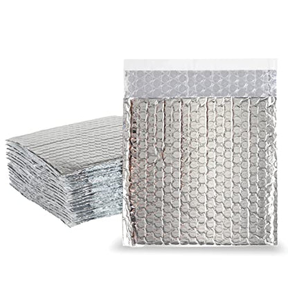 EcoFoil Thermal Insulated Bubble Mailer 6" x 6.5" - 10-Pack - Heat-Protective & Lightweight Bubble Mailer, Protects Temperature-Sensitive Contents, Food Grade Shipping Material - size: 6" x 6.5"