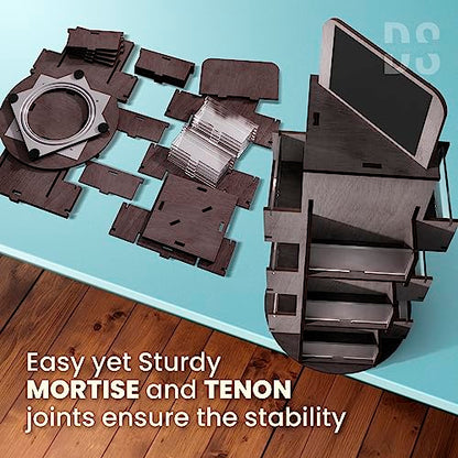 3 Tier Rotating Sticker Display Stand for Vendors, Coaster Display Rack - color: Black