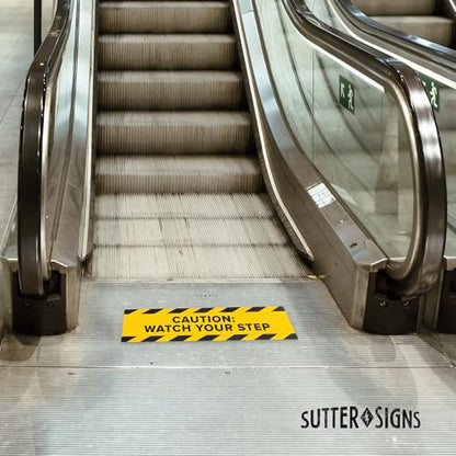 5pk Anti Slip Watch Your Step Floor Decals Caution Wet Floor Sign