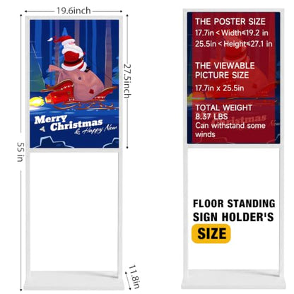Blulu 4 Pcs Sign Stand Holder for Wedding, 19.6"x 27.5", White - color: White