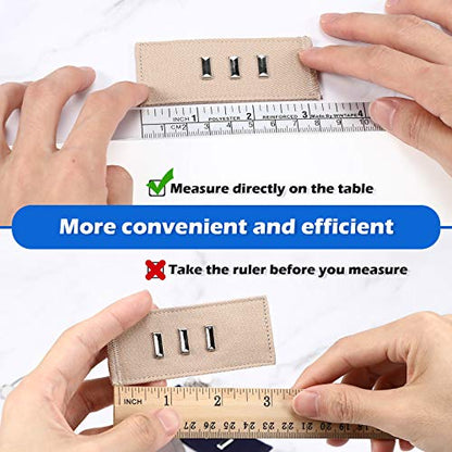 5 Pieces Self-Adhesive Measuring Tape Workbench Ruler Adhesive Backed Double Scale Stick Tape Measure for Work Woodworking, Saw, Drafting Table (24 Inch)