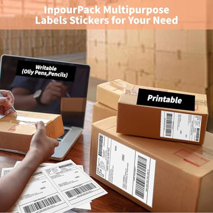 200 Half Sheet Self Adhesive Shipping Labels 100 Sheets, 8.5" x 5.5" Address Labels Laser/Ink Jet White Blank (100 sheets-200 Count) - size: 2UP(8.5" x 5.5")
