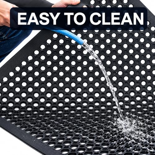 4-Pack 36"x24" inch Entrance Rubber Drainage Floor Mats