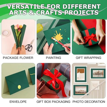 Vanhench Green Wrapping Paper Roll 17.5"×963" (80 1/4FT) - color: Christmas Green, size: 17.5" X 80.25'