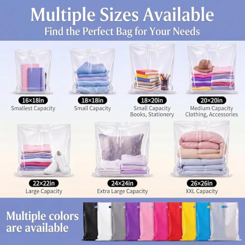 Maitys 100 Pcs Large Plastic Bags, 18 x 20 Inches, Clear - color: Clear, size: 18 x 20 Inches