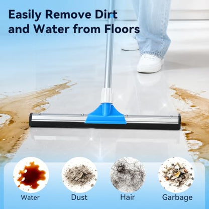 YONILL Floor Squeegee for Concrete and Tile Floor with 50" Long Handle