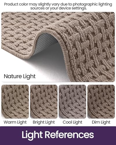DEXI Hallway Runner Rug 24x72, Non Slip Runner Rugs Washable, Beige - color: Beige, size: 24'' x 72''(Runner)