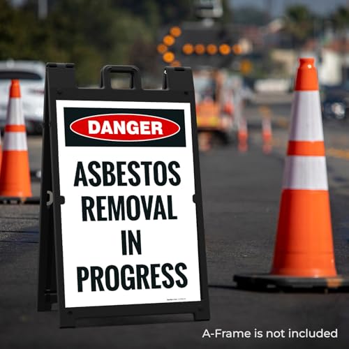 OSHA Danger Asbestos Removal in Progress Sidewalk Sign Kit, - size: 24x36 Inches, style: 2 Pack - Replacement Panels