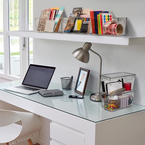 ClearSpace Pantry Storage Bins with Lids for Kitchen & Fridge, 2 Pack - size: 10"L x 6"W x 5"H