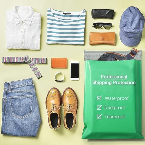 Metronic Poly Mailers 14.5x19 500PC Large Shipping Bags for Small Business - color: Green, size: 14.5x19 500PC