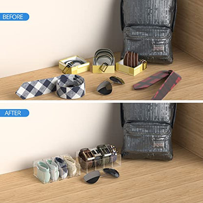 Acrylic Belt Organizer - color: 4 Compartments