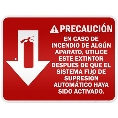 PrecautionIn Case Of Appliance Fire Use This Extinguisher Only Sign, 18x24 Inches, 3M EGP Reflective .080 Aluminum, Fade Resistant, Made in USA by My Sign Center - size: 18x24 Reflective Aluminum