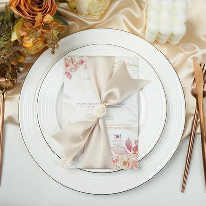 Champagne Double Face Satin Ribbon, 2 Inch x 25 Yards - color: Champagne