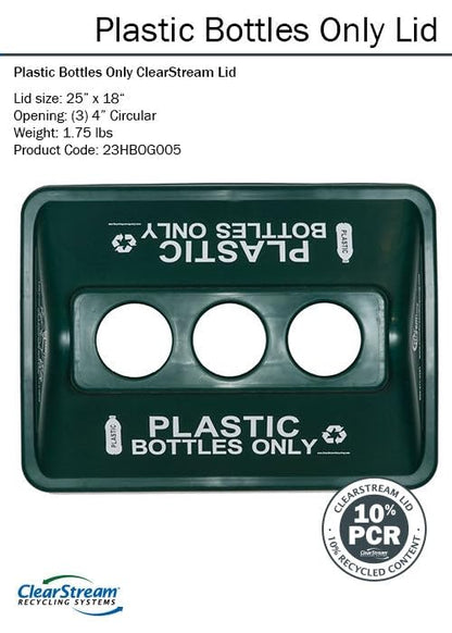 Zero Waste Event Trash and Recycling System | Portable Plastic Bottles Recycling | Great for Events, Festivals, Schools - 5 Pack - Green - color: Green, style: Plastic Bottles