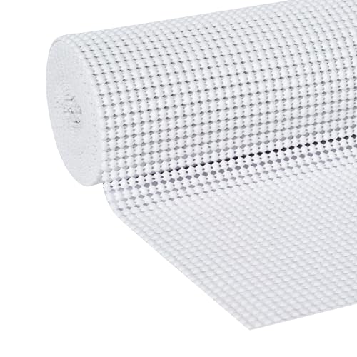 EasyLiner Select Grip Shelf Liner - Easy to Install & Cut to Fit - Non Slip, Non Adhesive, Drawer Shelf & Cabinet Liner for Kitchen, Bathroom, Pantry Cupboards, 12 in x 10 ft (6 Rolls), 60 ft, White - color: White, size: 12-Inch x 10 Feet (Pack of 6)