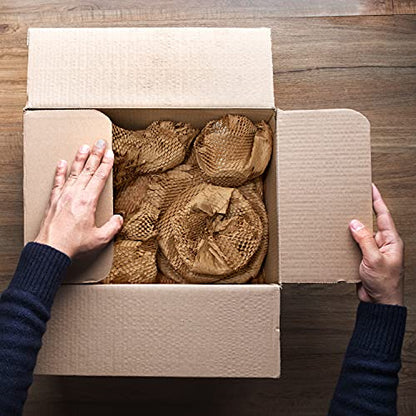 12”x100ft Honeycomb Packing Paper for Moving Supplies with 24 Fragile Stickers &100 ft Jute Twine. Eco Friendly Packing Material for Packing Fragile Items. Biodegradable Shipping Supplies. - size: 12" x 100 ft (100 SQFT)