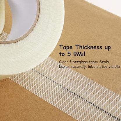 Lichamp 2 Inch Mil Fiberglass Reinforced Packing Tape