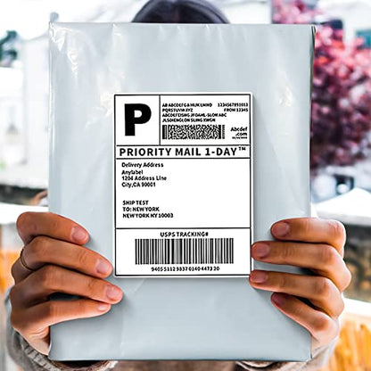 POLYSELLS 100 pcs 12x15.5 Inches White x Silver Poly Mailers Shipping Envelopes, Strong Adhesive Sealing, Waterproof, and Tear-resistant Postal Mailing Bags for Clothing, Books, and Accessories - size: 12"x15.5" 100 PCS