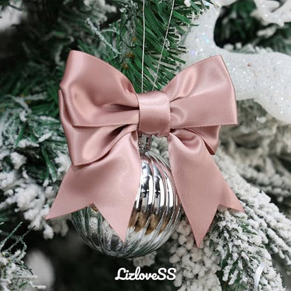 Pre-Tied Dusty Rose Bows with Twist Ties 3.5 Inch, 24 Pack - color: Dusty Rose
