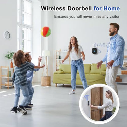 Doorbell Wireless Classroom Doorbell, 1000ft Range for Home/Office/Bedroom - size: 1 Button + 1 Receiver