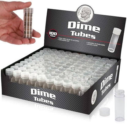 BCW Dime Coin Storage Tubes - 100 ct - style: 100 Pack