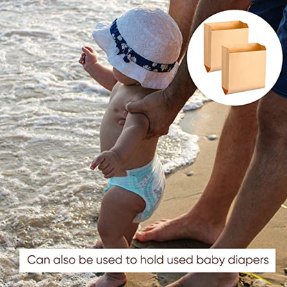 Thenshop 50 Pcs Sanitary Napkin Disposal Bags Waxed Kraft for Bathroom