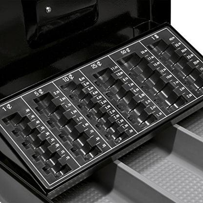 Barska Metal Cash Lock Box for Security Money Bill Storage Organizer - 12" Key Lock Coin Tray - size: 12 Inch, style: Coin Tray