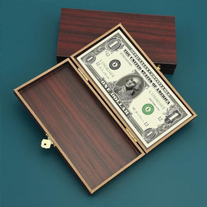2 PCS Wooden Lockable Currency Tray, Metal Cash Box Single Row Currency Tray Money Organizer for Cash Money Storage Box with Lid Money Saving Organizer Cash Organizer Money Gift Box Organizer