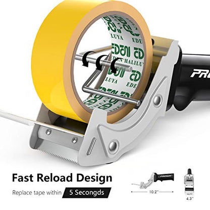 Fast Reload 2 Inch Tape Gun Dispenser Packing Packaging Sealing Cutter TG01 (TG01-WHT)