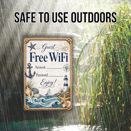 Free WiFi Coastal Business Sign - style: Free WiFi