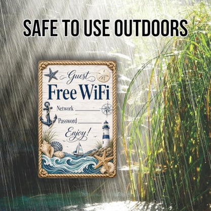 Free WiFi Coastal Business Sign - style: Free WiFi
