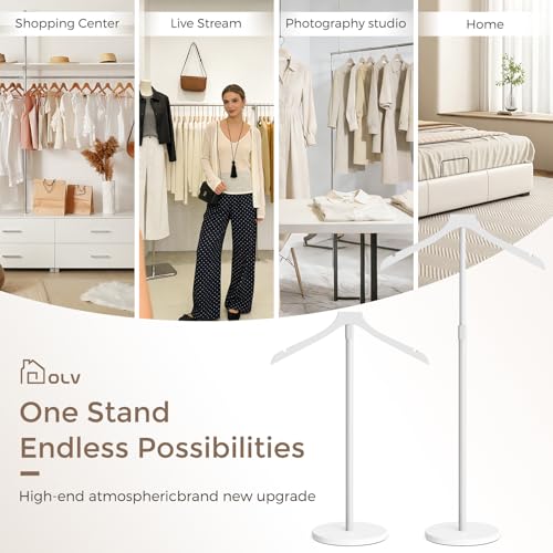 OLV 3 Pack Mannequin Torso, Adjustable Shirt Display Stand 30-41 Inch White - color: White, size: 3 Pack