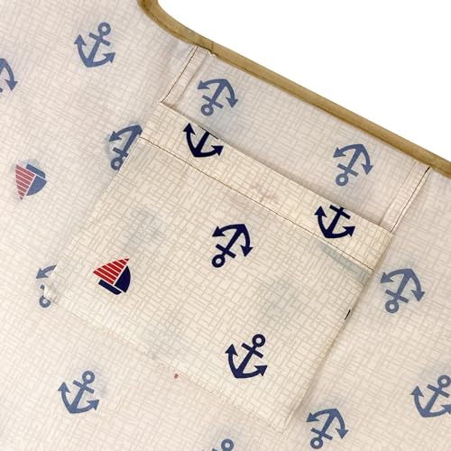 allydrew Medium Foldable Tote Nylon Reusable Grocery Bag (Set of 2) - color: Anchors Away